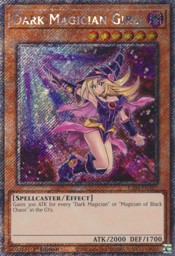 Dark Magician Girl (MP24. Art) - RA04-EN107 - Platinum Secret Rare 1st Edition