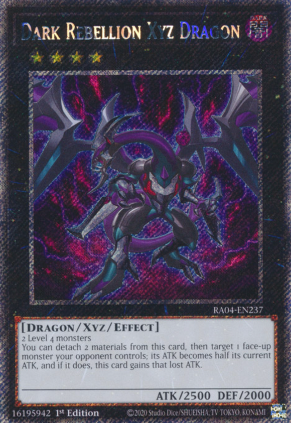 Dark Rebellion Xyz Dragon - RA04-EN237 - Platinum Secret Rare 1st Edition