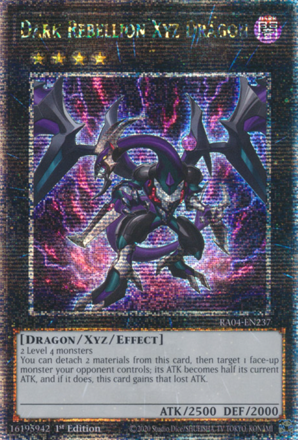Dark Rebellion Xyz Dragon - RA04-EN237 - Quarter Century Secret Rare 1st Edition