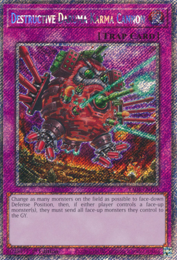Destructive Daruma Karma Cannon - RA04-EN103 - Platinum Secret Rare 1st Edition