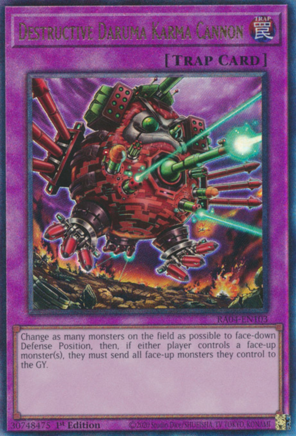 Destructive Daruma Karma Cannon - RA04-EN103 - Ultimate Rare 1st Edition