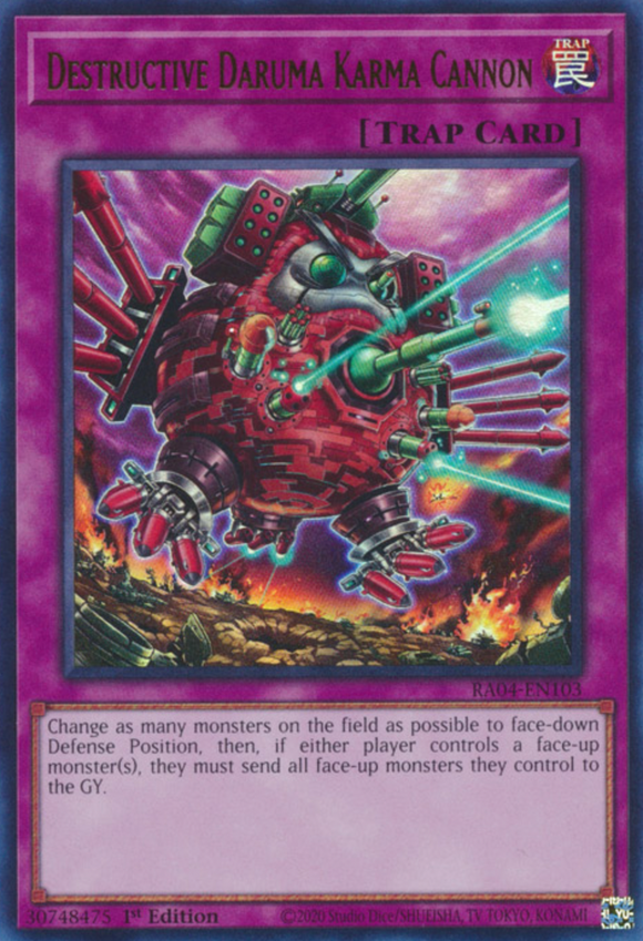 Destructive Daruma Karma Cannon - RA04-EN103 - Ultra Rare 1st Edition