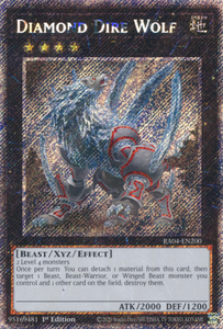 Diamond Dire Wolf - RA04-EN200 - Platinum Secret Rare 1st Edition