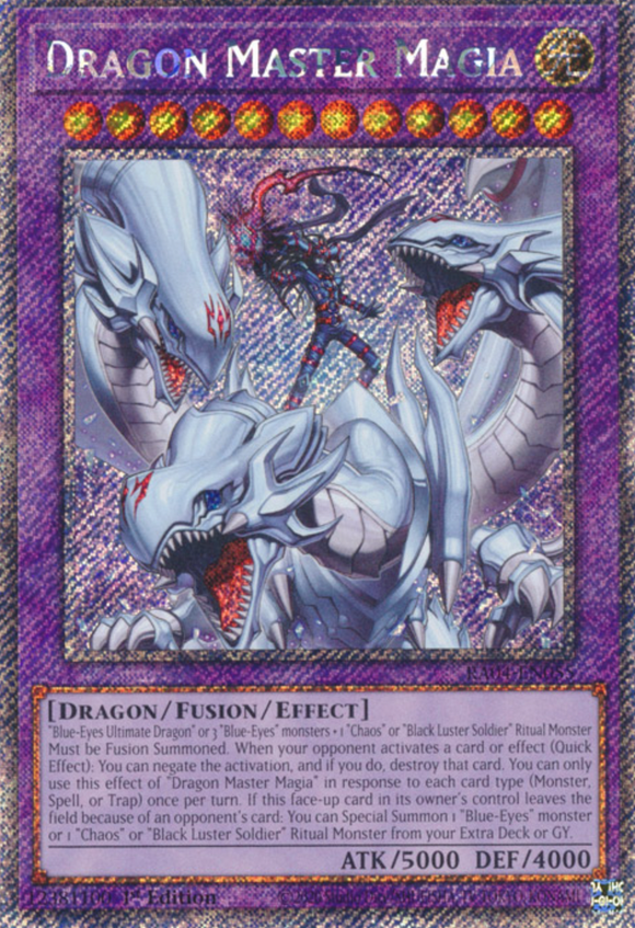 Dragon Master Magia - RA04-EN055 - Platinum Secret Rare 1st Edition