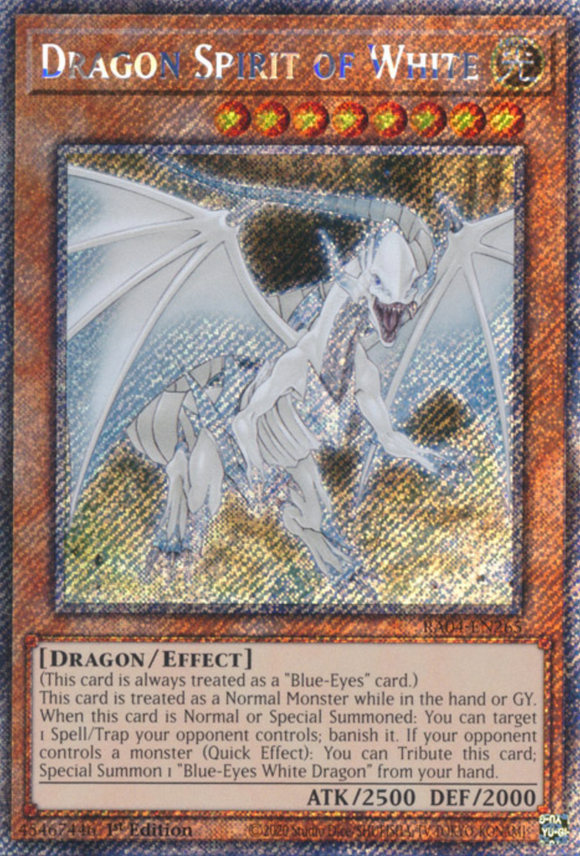 Dragon Spirit of White - RA04-EN265 - Platinum Secret Rare 1st Edition
