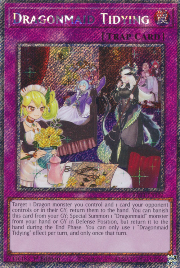 Dragonmaid Tidying - RA04-EN102 - Platinum Secret Rare 1st Edition