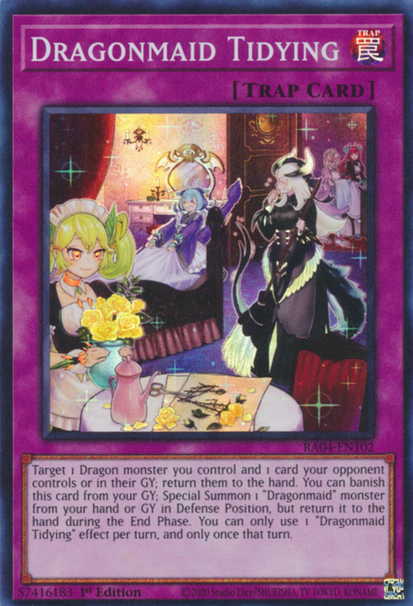 Dragonmaid Tidying - RA04-EN102 - Super Rare 1st Edition