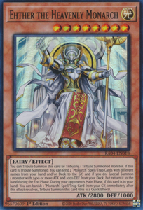 Ehther the Heavenly Monarch - RA04-EN018 - Super Rare 1st Edition