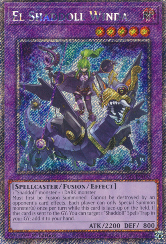 El Shaddoll Winda - RA04-EN052 - Platinum Secret Rare 1st Edition