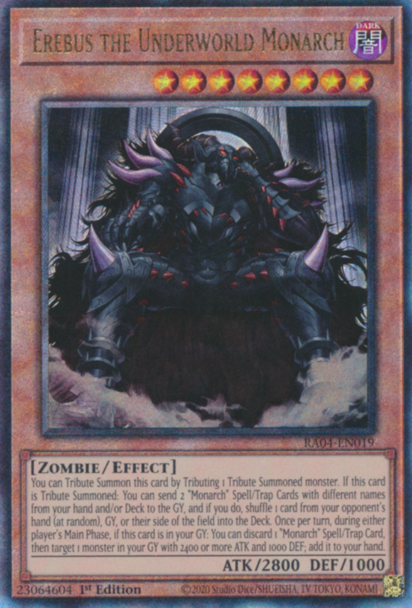 Erebus the Underworld Monarch - RA04-EN019 - Ultimate Rare 1st Edition