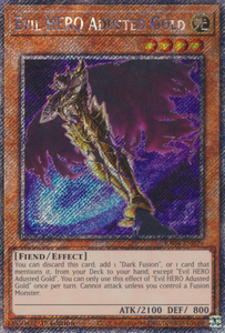 Evil HERO Adusted Gold - RA04-EN029 - Platinum Secret Rare 1st Edition