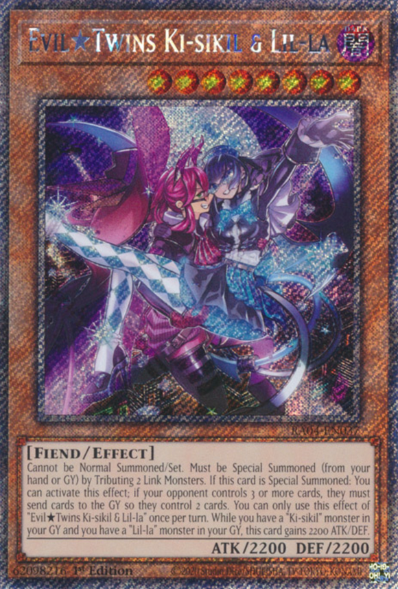 Evil Twins Ki-sikil & Lil-la - RA04-EN037 - Platinum Secret Rare 1st Edition