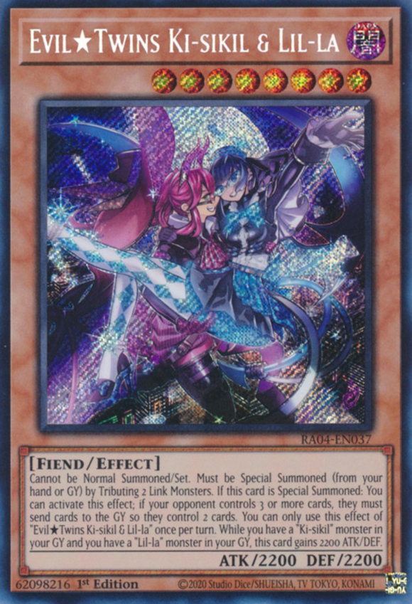 Evil Twins Ki-sikil & Lil-la - RA04-EN037 - Secret Rare 1st Edition