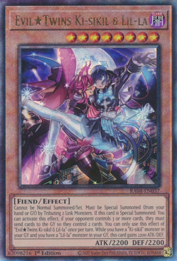 Evil Twins Ki-sikil & Lil-la - RA04-EN037 - Ultimate Rare 1st Edition