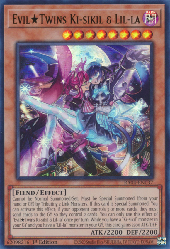 Evil Twins Ki-sikil & Lil-la - RA04-EN037 - Ultra Rare 1st Edition
