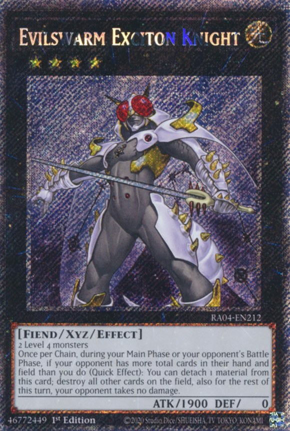Evilswarm Exciton Knight - RA04-EN212 - Platinum Secret Rare 1st Edition