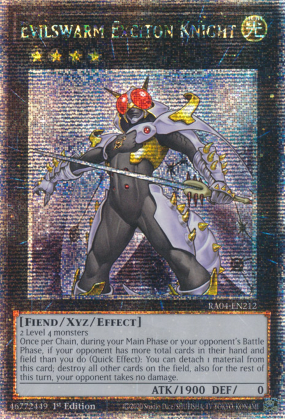 Evilswarm Exciton Knight - RA04-EN212 - Quarter Century Secret Rare 1st Edition