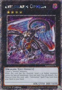 Evilswarm Ophion - RA04-EN179 - Platinum Secret Rare 1st Edition
