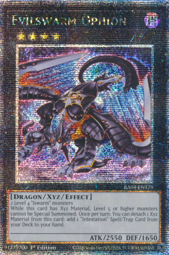Evilswarm Ophion - RA04-EN179 - Quarter Century Secret Rare 1st Edition
