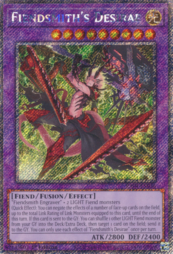 Fiendsmith's Desirae - RA04-EN056 - Platinum Secret Rare 1st Edition