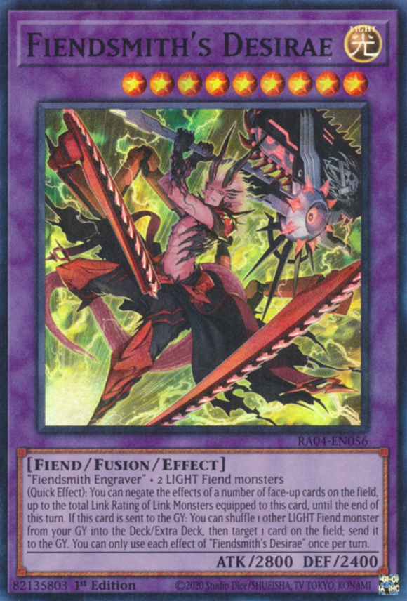 Fiendsmith's Desirae - RA04-EN056 - Super Rare 1st Edition