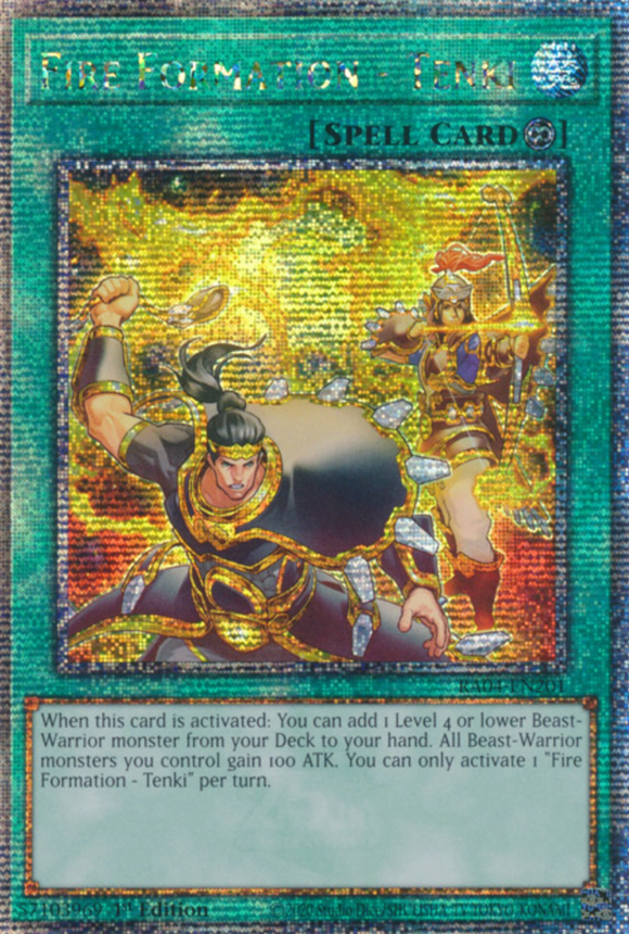 Fire Formation - Tenki - RA04-EN201 - Quarter Century Secret Rare 1st Edition