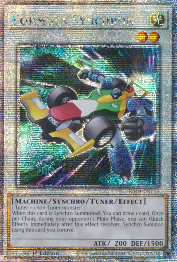 Formula Synchron - RA04-EN143 - Quarter Century Secret Rare 1st Edition