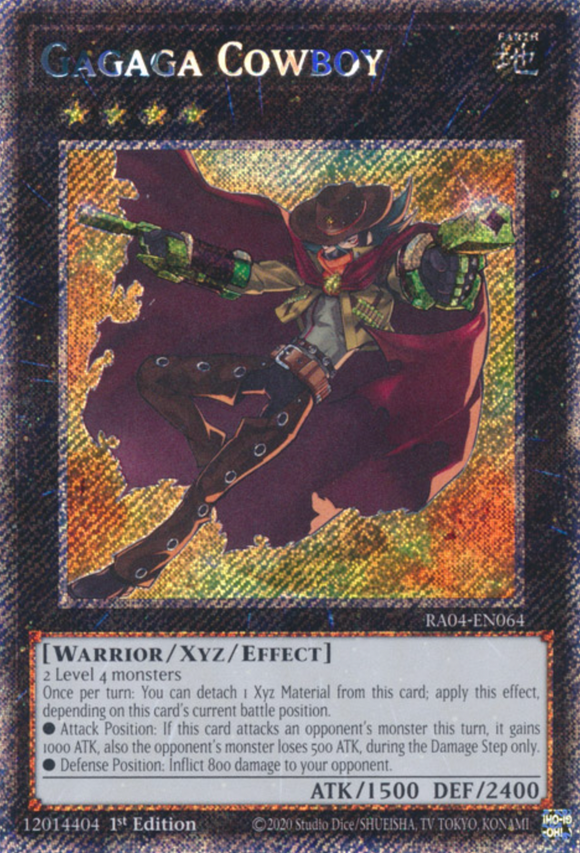 Gagaga Cowboy - RA04-EN064 - Platinum Secret Rare 1st Edition
