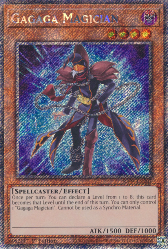 Gagaga Magician - RA04-EN007 - Platinum Secret Rare 1st Edition