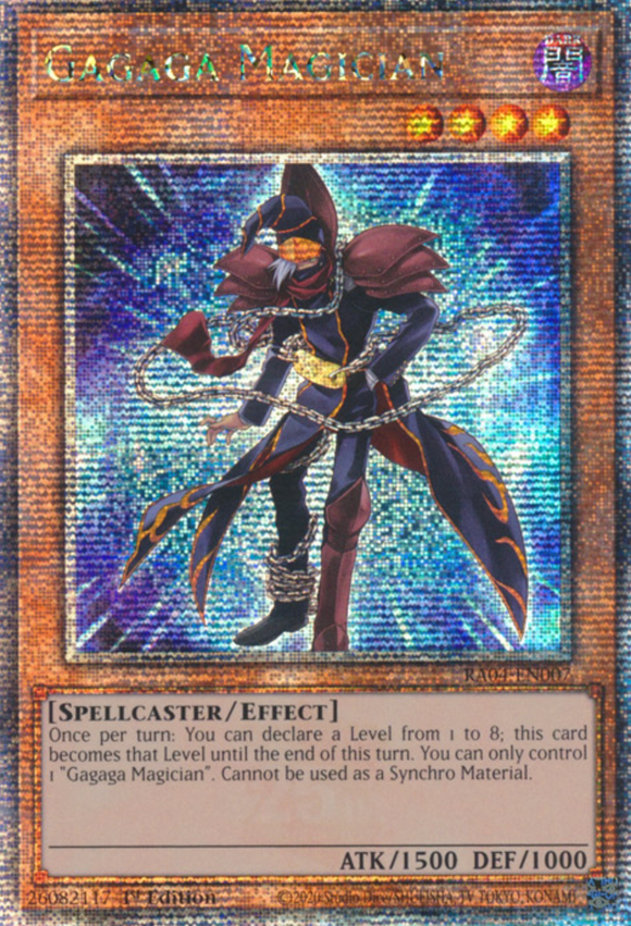 Gagaga Magician - RA04-EN007 - Quarter Century Secret Rare 1st Edition