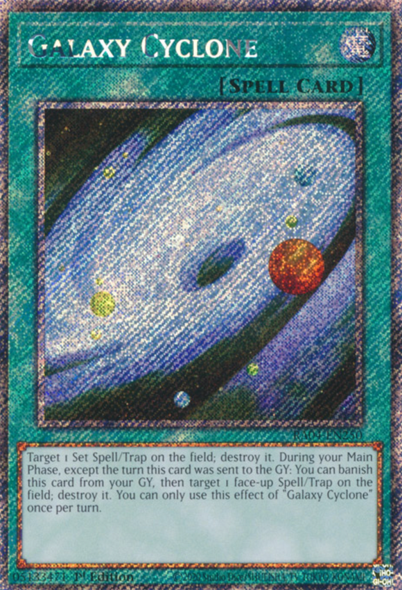 Galaxy Cyclone - RA04-EN250 - Platinum Secret Rare 1st Edition