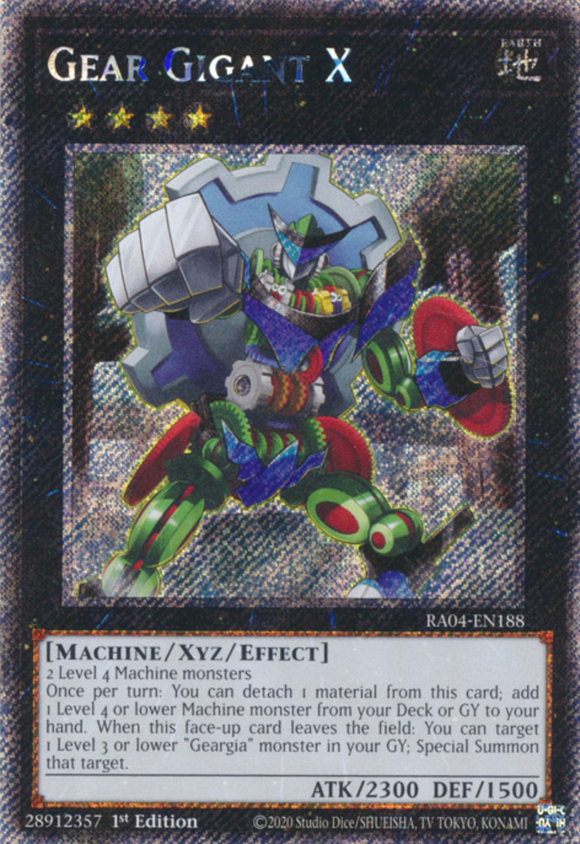 Gear Gigant X - RA04-EN188 - Platinum Secret Rare 1st Edition