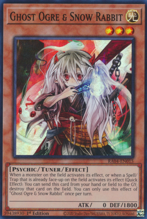 Ghost Ogre & Snow Rabbit - RA04-EN015 - Super Rare 1st Edition