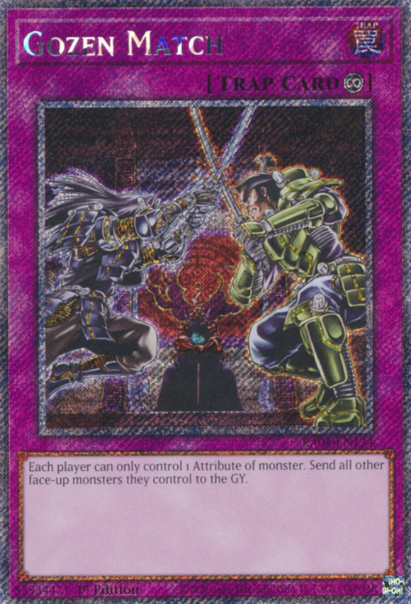 Gozen Match - RA04-EN134 - Platinum Secret Rare 1st Edition