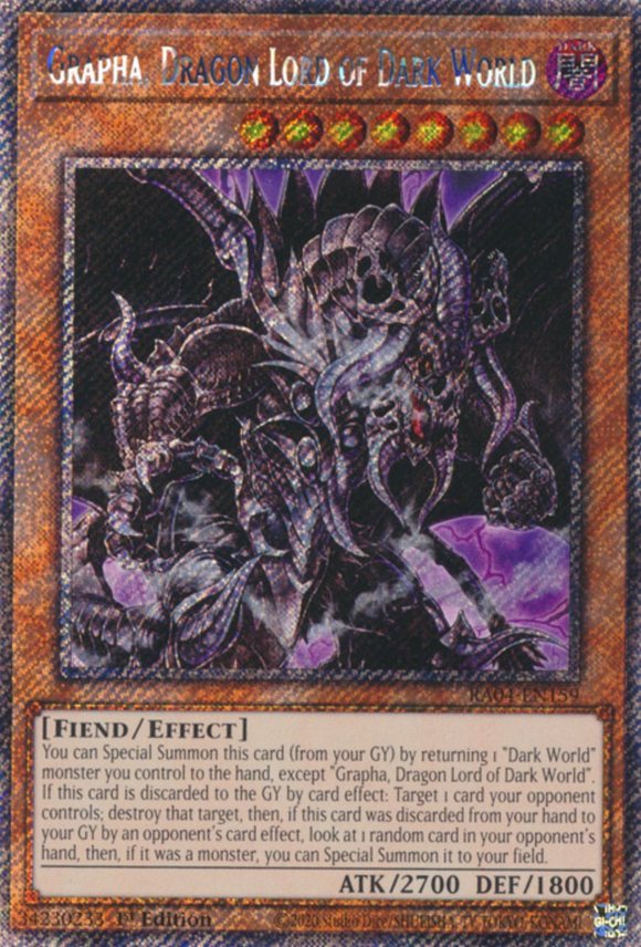 Grapha, Dragon Lord of Dark World - RA04-EN159 - Platinum Secret Rare 1st Edition