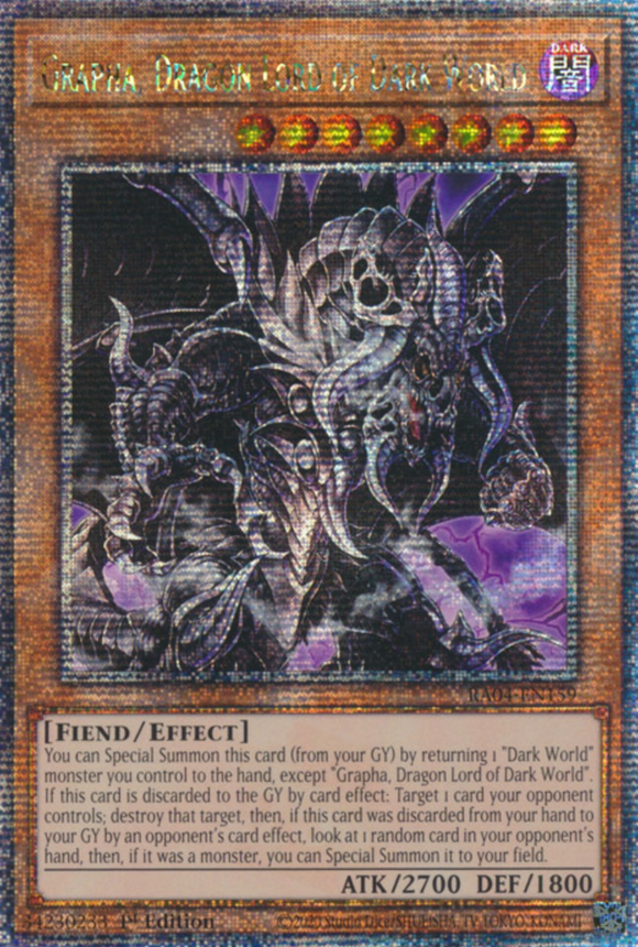 Grapha, Dragon Lord of Dark World - RA04-EN159 - Quarter Century Secret Rare 1st Edition