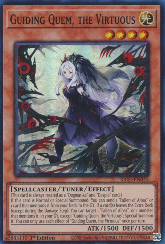 Guiding Quem, the Virtuous - RA04-EN043 - Super Rare 1st Edition