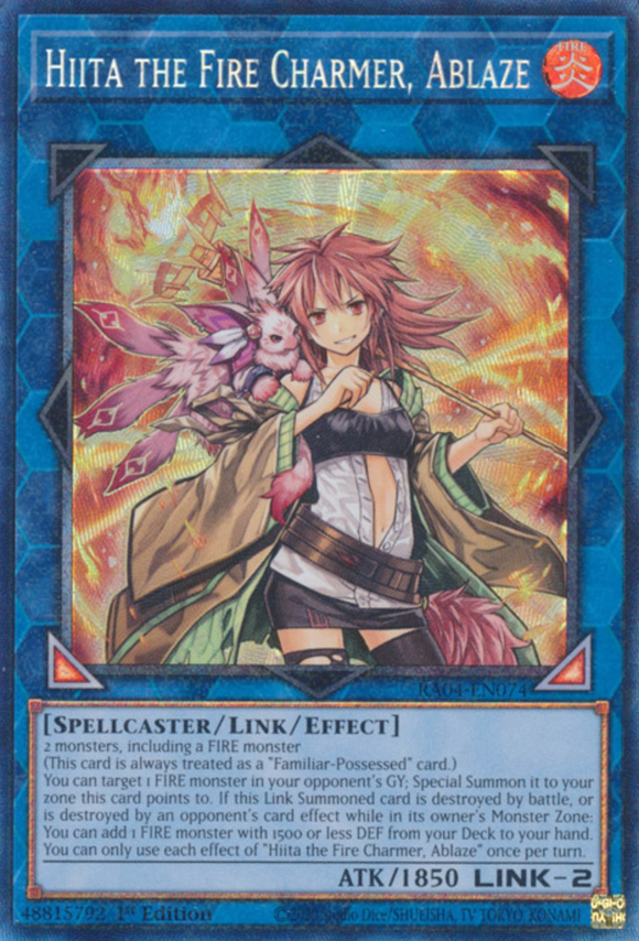 Hiita the Fire Charmer, Ablaze - RA04-EN074 - Collector's Rare 1st Edition