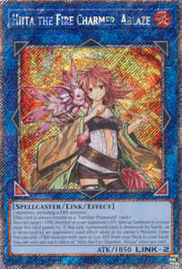 Hiita the Fire Charmer, Ablaze - RA04-EN074 - Platinum Secret Rare 1st Edition