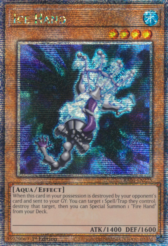 Ice Hand - RA04-EN225 - Quarter Century Secret Rare 1st Edition