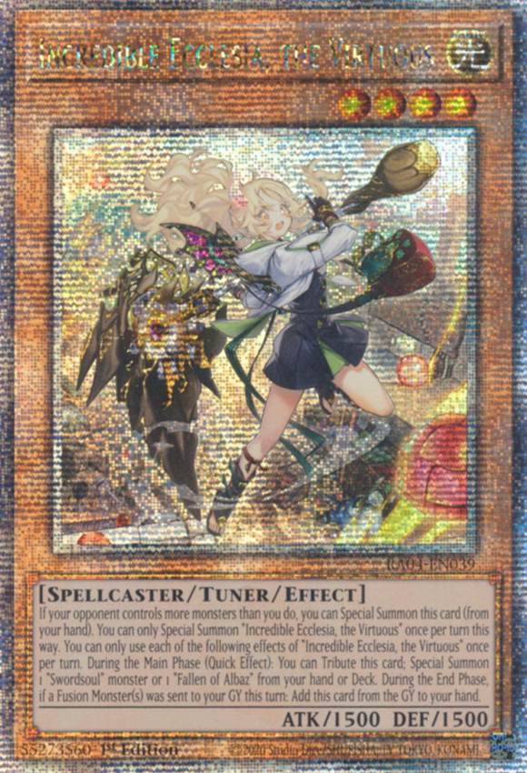 Incredible Ecclesia, the Virtuous (Alt. Art) - RA04-EN039 - Quarter Century Secret Rare 1st Edition
