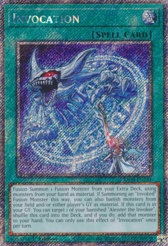Invocation - RA04-EN281 - Platinum Secret Rare 1st Edition