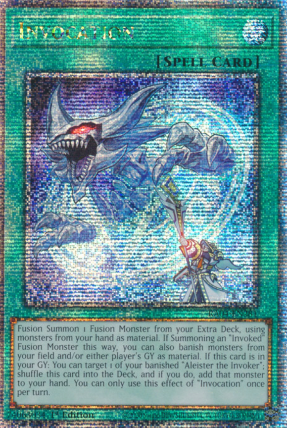 Invocation - RA04-EN281 - Quarter Century Secret Rare 1st Edition