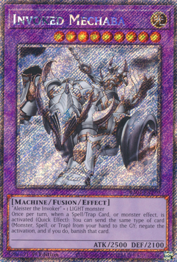 Invoked Mechaba - RA04-EN279 - Platinum Secret Rare 1st Edition