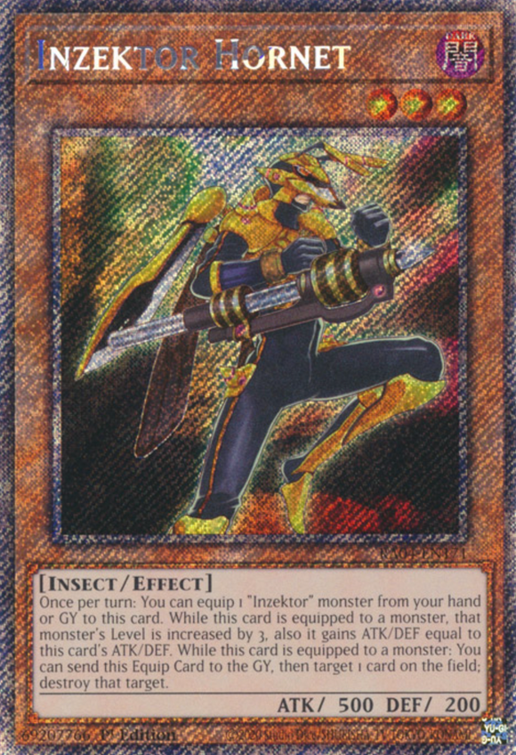Inzektor Hornet - RA04-EN171 - Platinum Secret Rare 1st Edition