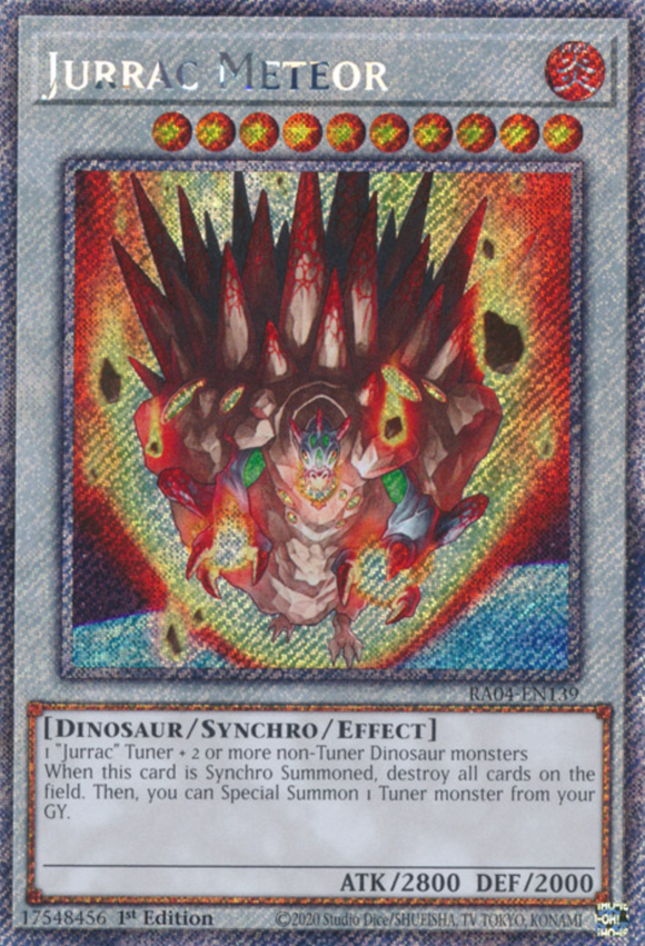 Jurrac Meteor - RA04-EN139 - Platinum Secret Rare 1st Edition
