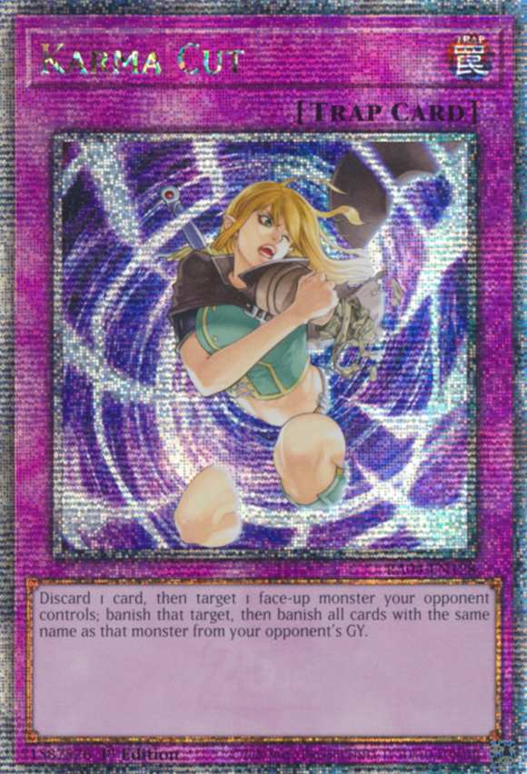 Karma Cut - RA04-EN128 - Quarter Century Secret Rare 1st Edition