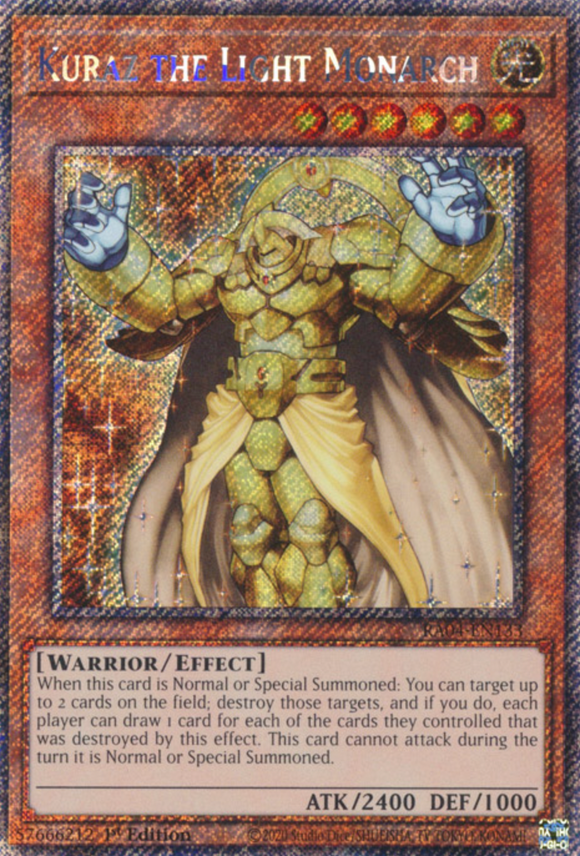 Kuraz the Light Monarch - RA04-EN133 - Platinum Secret Rare 1st Edition