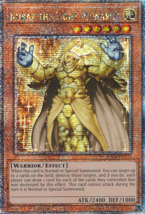 Kuraz the Light Monarch - RA04-EN133 - Quarter Century Secret Rare 1st Edition