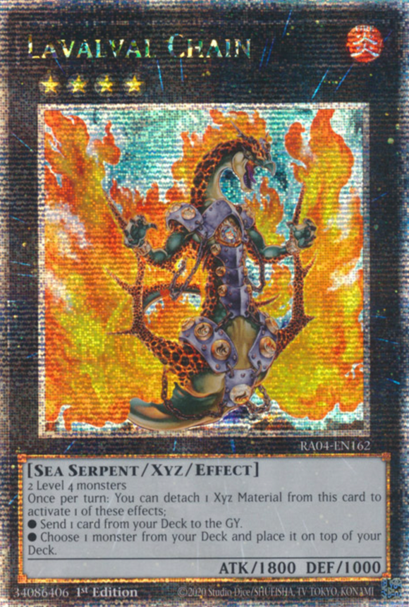 Lavalval Chain - RA04-EN162 - Quarter Century Secret Rare 1st Edition